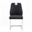Chaise de salle à manger en similicuir, chaises de cuisine en métal avec texture en maille dorée et pieds sablés noirs, chaise rembourrée à dossier plat-1859826449