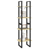 vidaXL Book Cabinet Solid pine wood, metal Book Cabinet