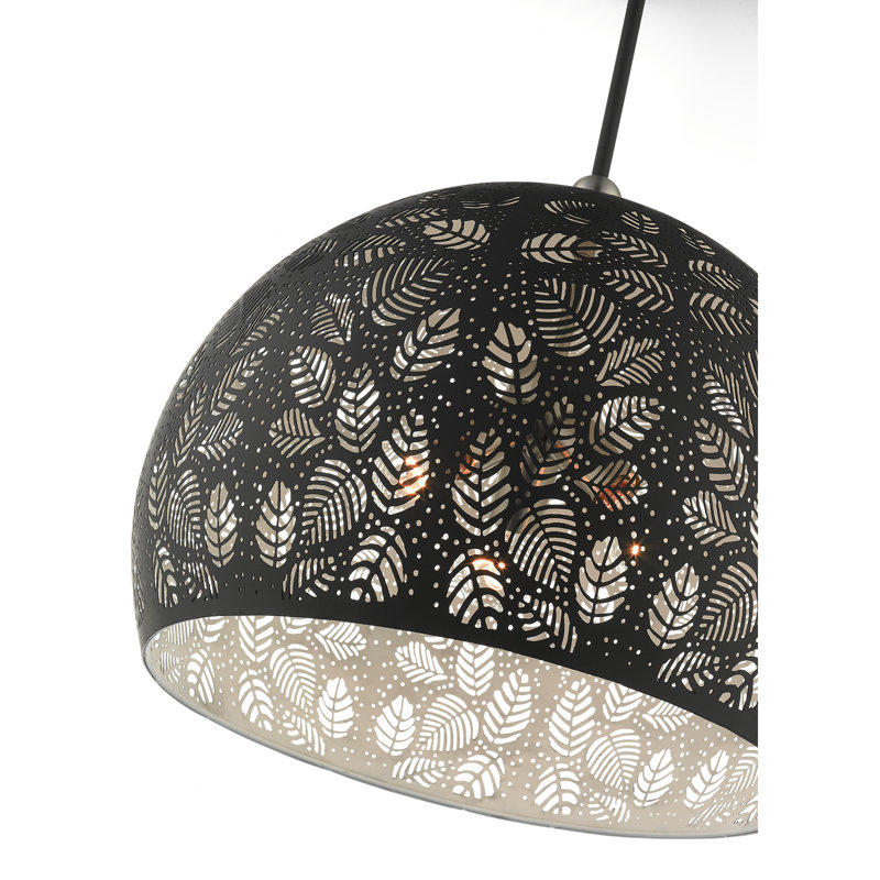 Alira 3 - Light Single Pendant, 110"H x 15.75"W x 15.75"D, Black