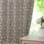 Fabdivine Elegant Linen Curtain Handmade Purple with Floral Block Print, Pleated Pinch Drapes for Home, Office, Living Room, Kitchen, Blackout, Room Darkening, Amritvela-1534203400