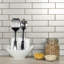 Carrelage mural de cuisine et de salle de bain décoratif à bord droit en verre de qualité diamant 2 po x 8 po Forever
