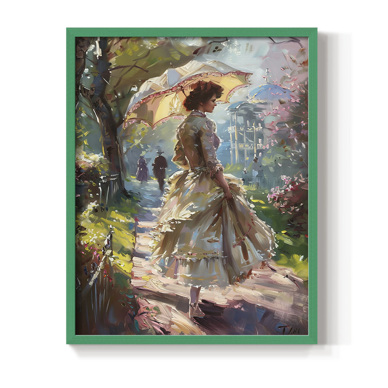 «WOMEN Series DCC XXII», reproduction encadrée - bois massif, H 30 po x l 24 po, Vert