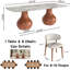 Grand ensemble de salle à manger à double piédestal pour 6 à 10 personnes Otelia-812794920-812794924
