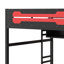 Lit mezzanine en bois pleine grandeur avec bureau, tablettes, lumières DEL-2144378316