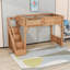 Lit mezzanine en bois peu encombrant avec garde-robe ouverte et escalier-2109985058-2109985053