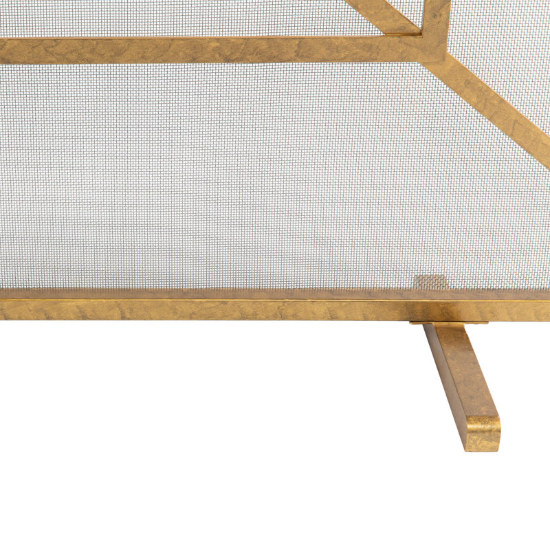 Royal Steel Fireplace Screen, Royal Gold