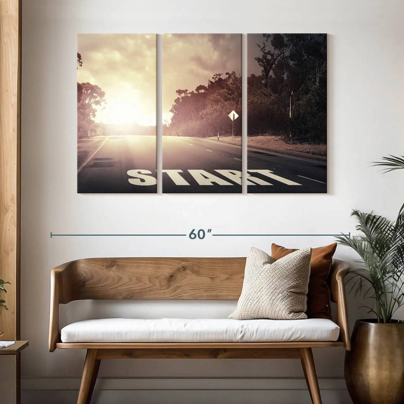 Tergel Start Road Typography, 32" H x 50" W