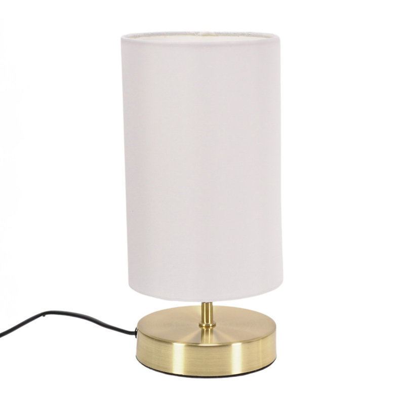 Romica Metal Table Lamp, No, Black, Brushed Gold