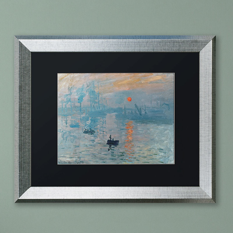 Par Claude Monet - reproduction d'art sur toile, H 11 po x l 14 po x P 0,5 po