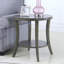Table basse ovale avec plateau en bois manufacturé et tablette-1599568503