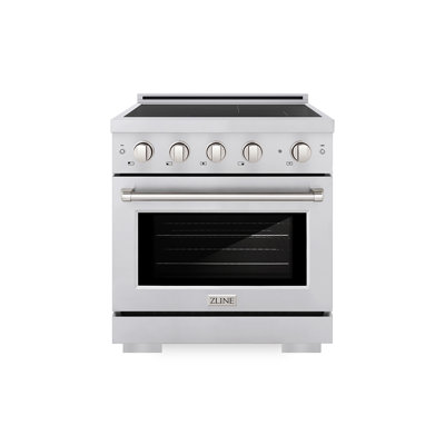 ZLINE Autograph 30 in. Paramount Induction Range with 4 Element Cooktop & Matte Black Accents