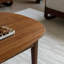 Table basse elliptique minimaliste en bois massif