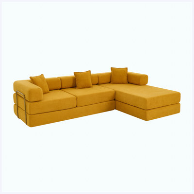 108 inch Modular Sectional Sofa with L-Shape Chaise, Boneless Cloud Couch with Deep Seat, for Living Room