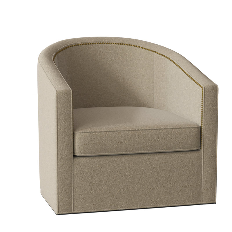 Fauteuil demi-tonneau de 34 po Ambre, Petit bronze antique, Ciel Kinsley