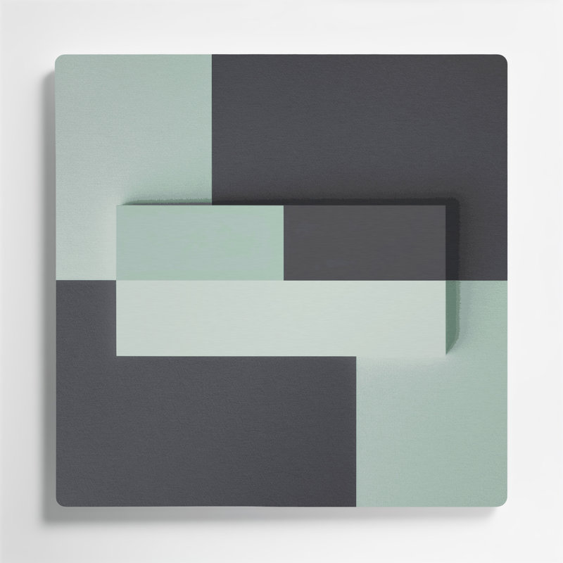 Minimalisme 40, art mural gris en métal, H 8 po x l 8 po