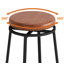 Ensemble de table de salle à manger à 3 tiroirs de 72 pouces de long avec prises de courant intégrées Table de cuisine à hauteur de bar et 4 tabourets circulaires en polyuréthane Structure facile à assembler pour la salle à manger et la cuisine