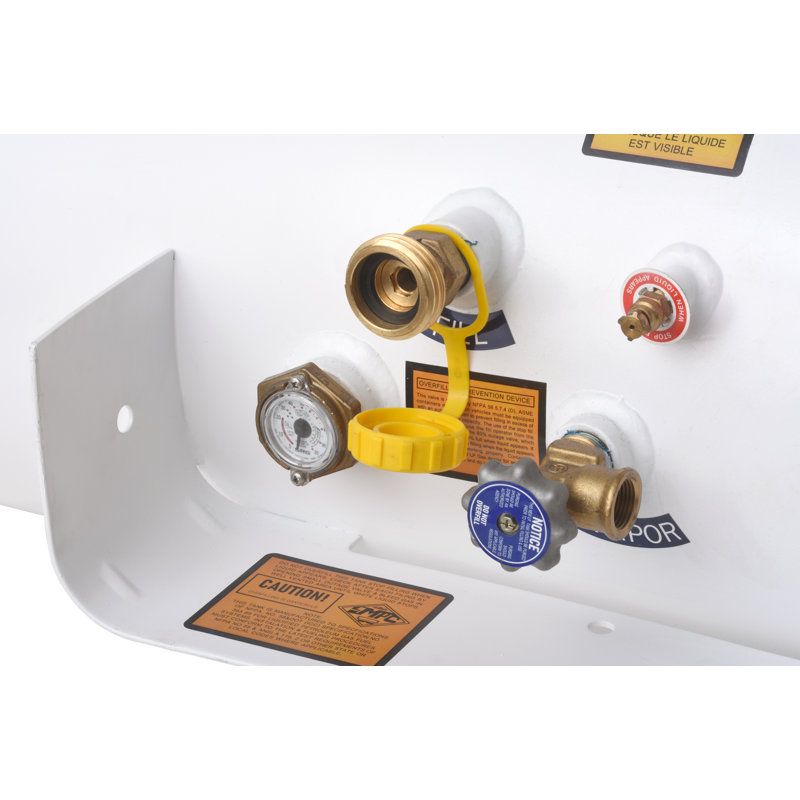 Réservoir de propane horizontal de 29,3 gallons pour véhicule récréatif, fourgonnette ou remorque ASME RV, 14,9 po x 48 po Flame King