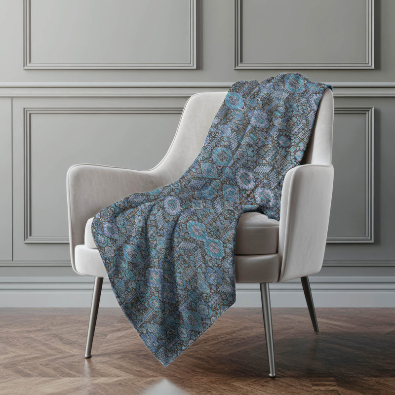 Jeté bohémien Addison, Bleu sarcelle