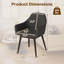 Ensemble de 2 chaises d'appoint rembourrées avec dossier confortable rembourré gris foncé-1422273687-1422273686