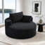 Fauteuil lounge rond surdimensionné et moderne avec assise profonde et mousse à mémoire de forme pour un confort de détente optimal à l'intérieur