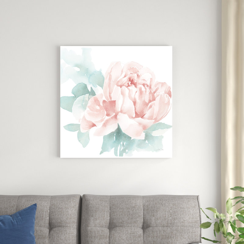 Poétique en fleurs I rose, H 30 po x l 30 po x P 1,25 po