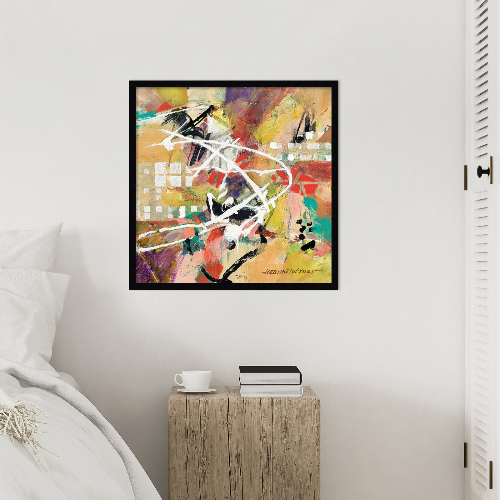 Sutter "Boogie" Print by Suzanne McCourt, 25" H x 25" W, Black