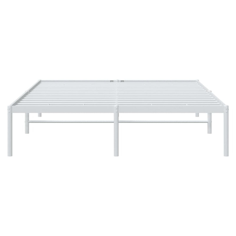 Metal Bed Frame White, European Kingsize (160 x 200cm)
