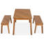 Ensemble de salle à manger 3 pièces 3 pièces pour l'extérieur et l'intérieur avec 2 bancs