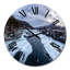 Cold Mountain River at Winter Sunny Day - Horloge murale traditionnelle-1087929778