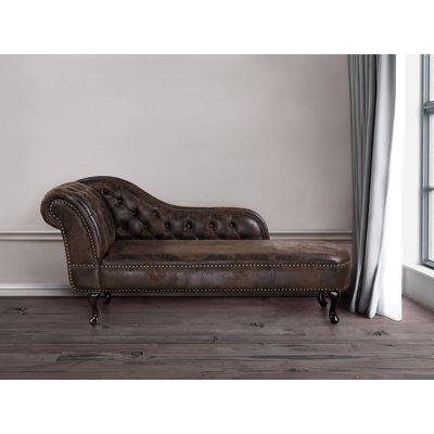 Reinhold Faux Leather Chaise Lounge