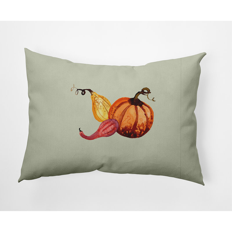 Gourd Pile Outdoor Rectangular Pillow Cover & Insert, Green
