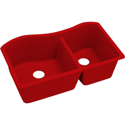 Quartz Luxe 33" L x 20" W Double Basin Undermount Kitchen Sink