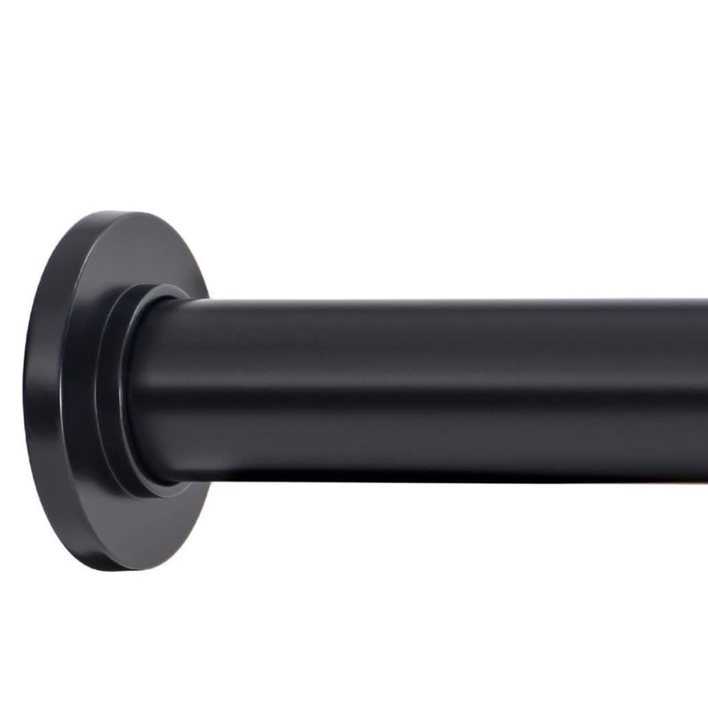 Barre de rideau de douche à tension réglable de 91 à 137 cm (36 à 54 pouces), barre à ressort pour fenêtres de salle de bain, noire