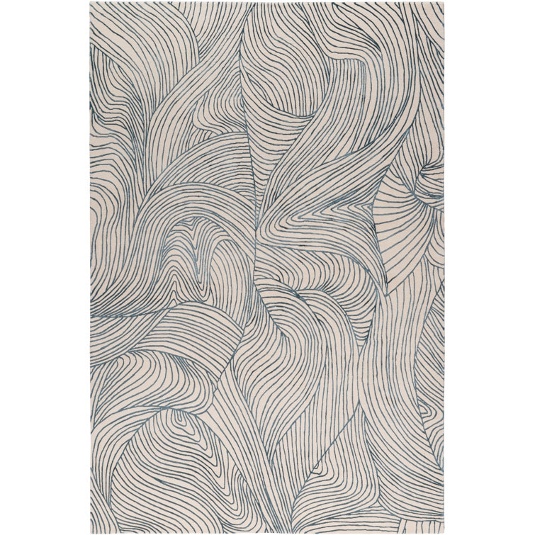 Adam Hunter Waves Blue Area Rug