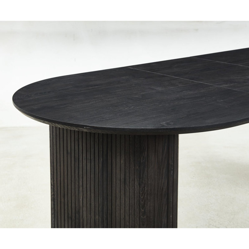 Table de salle à manger extensible avec pieds en métal, stable et idéale pour la salle de bureau