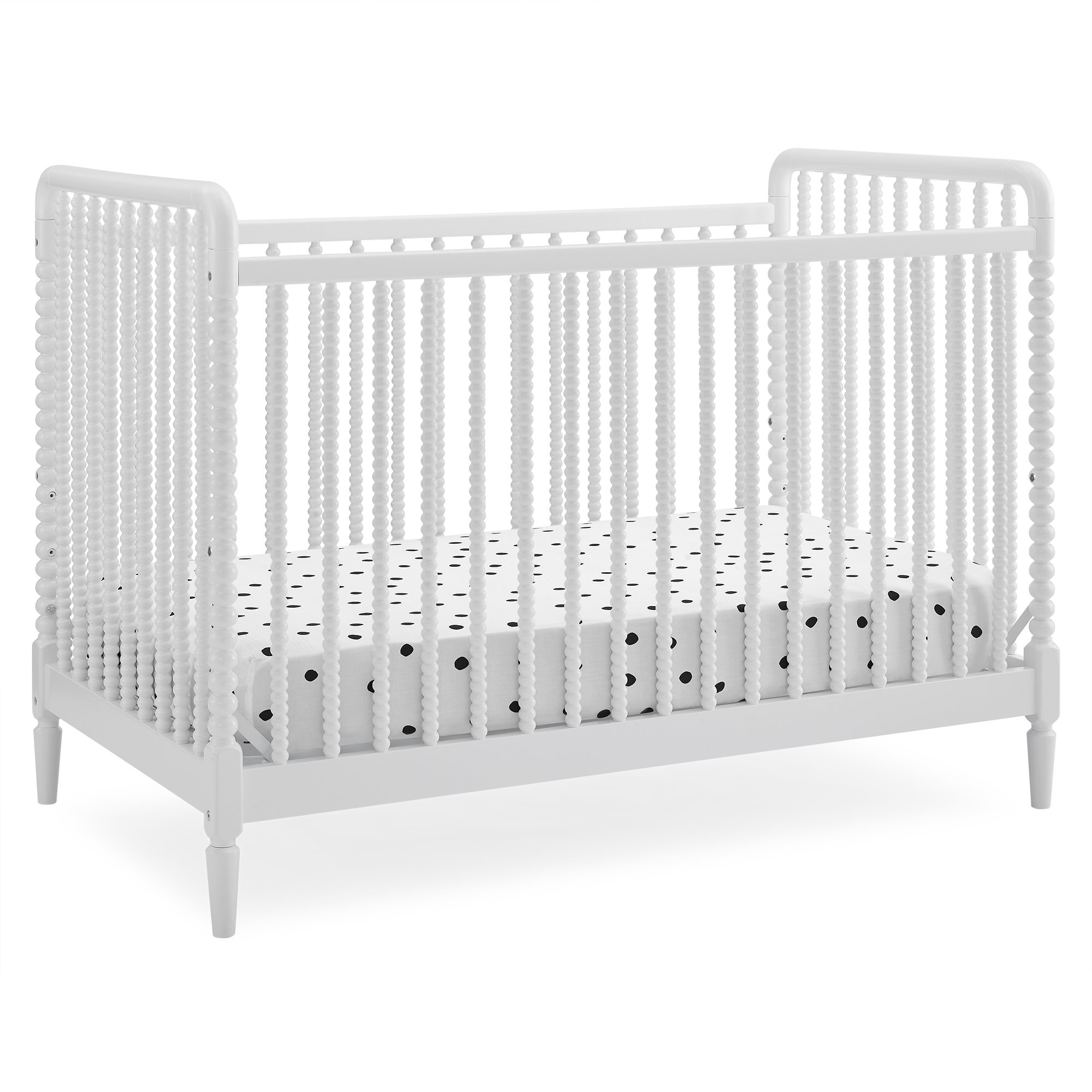 Saint 4-in-1 Convertible Crib, Crib + Mattress, Bianca White