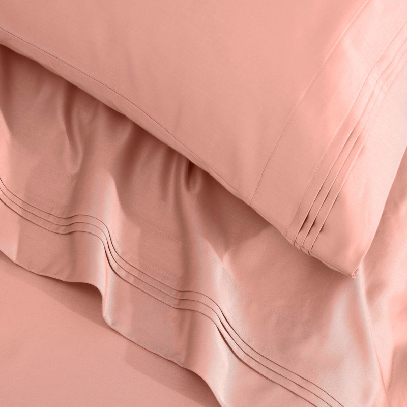 Dusted Rose Egyptian Cotton 1500-Thread Count Pillowcase Set