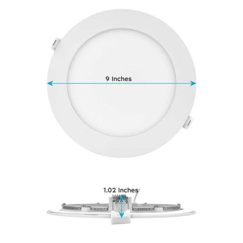 8'' Selectable Color Temperature Dimmable Air-Tight IC Rated LED Canless Recessed Lighting Kit