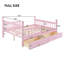 Lit plateforme en bois avec rangement sous le lit, garde-corps et lattes-148776811-148776812
