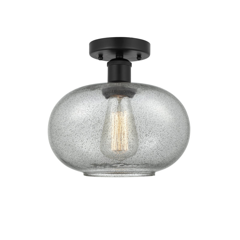 Plafonnier semi-encastré Bobtown, Gris anthracite, Cuivre antique