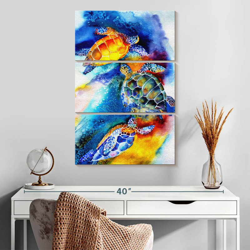 Brampt Paradise Turtles, 32" H x 20" W