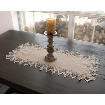 Chemin de table - tons neutres de terre - commode décorative et foulard de table basse pour la décoration intérieure