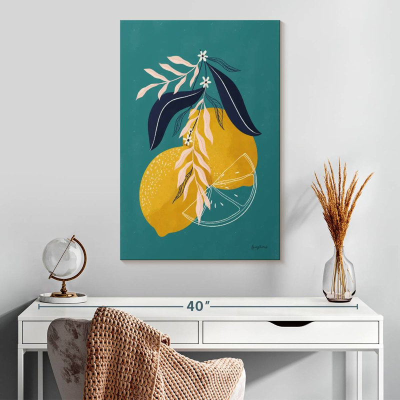 Yarlin Lemons Blue, 30" H x 20" W