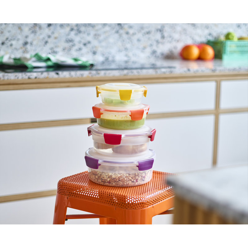 Joseph Joseph Nest Lock 8-Piece Round Food Storage Container Set, BPA Free