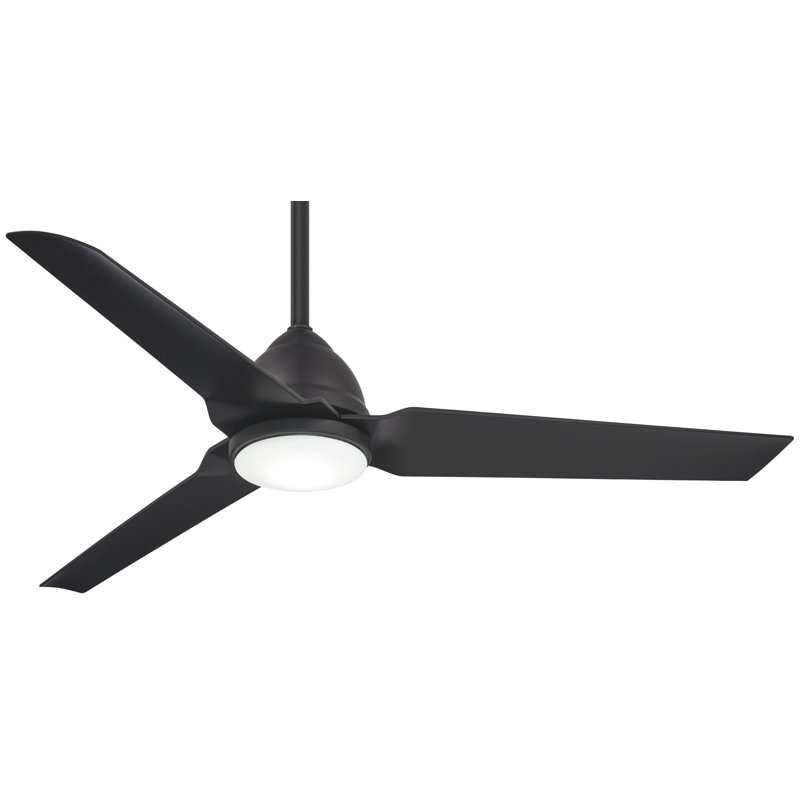 54" Java 3 - Blade Outdoor LED Standard Ceiling Fan with Remote Control and Light Kit Included