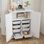 Armoire de rangement H 34 po x l 27 po avec tiroirs coulissants et roulettes verrouillables