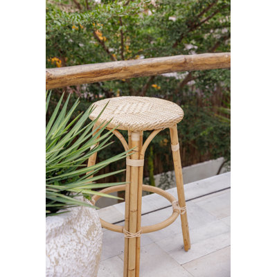 Tabouret de comptoir en rotin Bistro