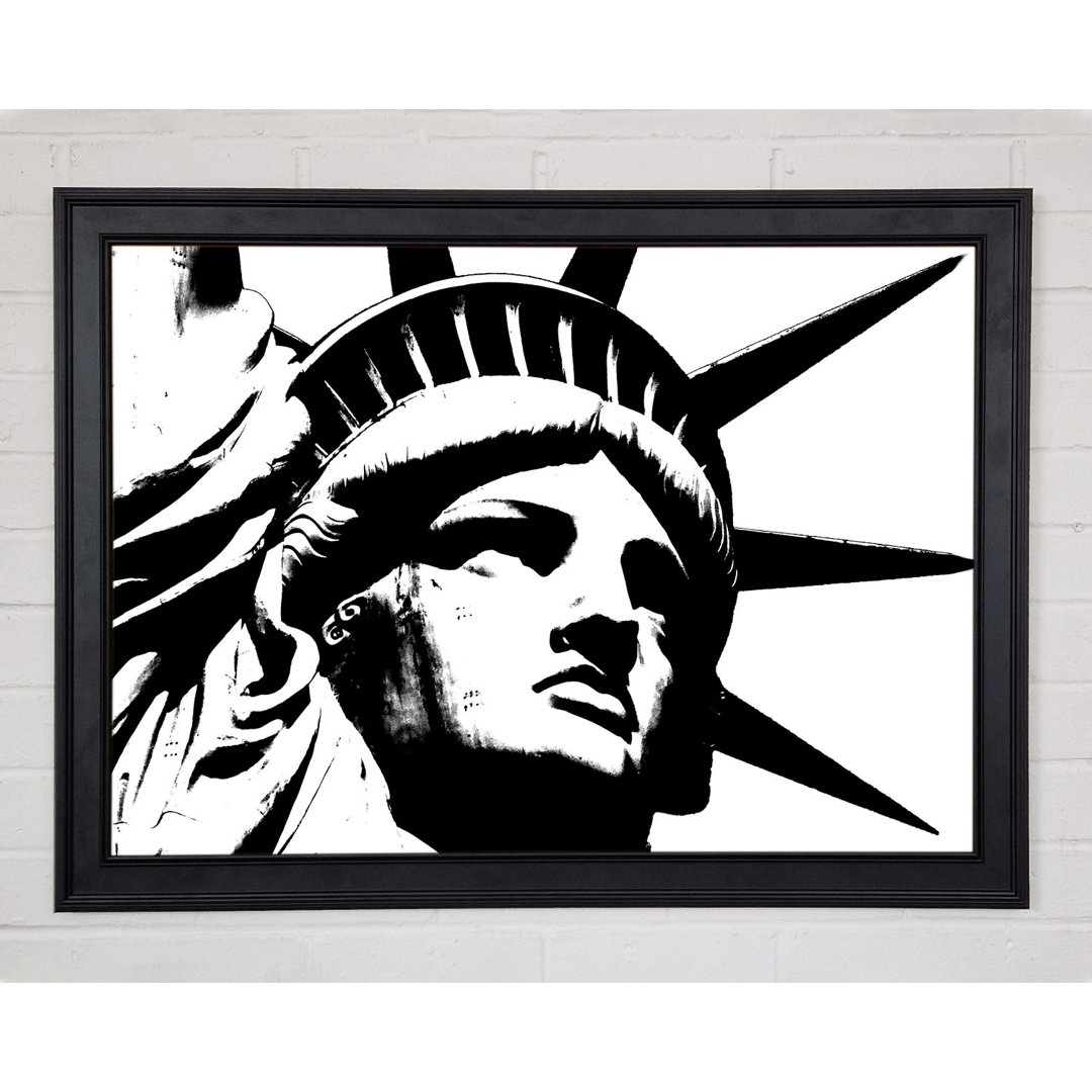 New York Die Freiheitsstatue B N W - Druck