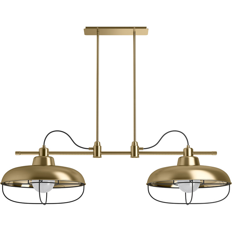 2 - Light Unique / Statement Modern Linear, Modern Brushed Gold