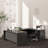 Gitana 100.4'' U-shaped Desk with File Cabinets-75071691